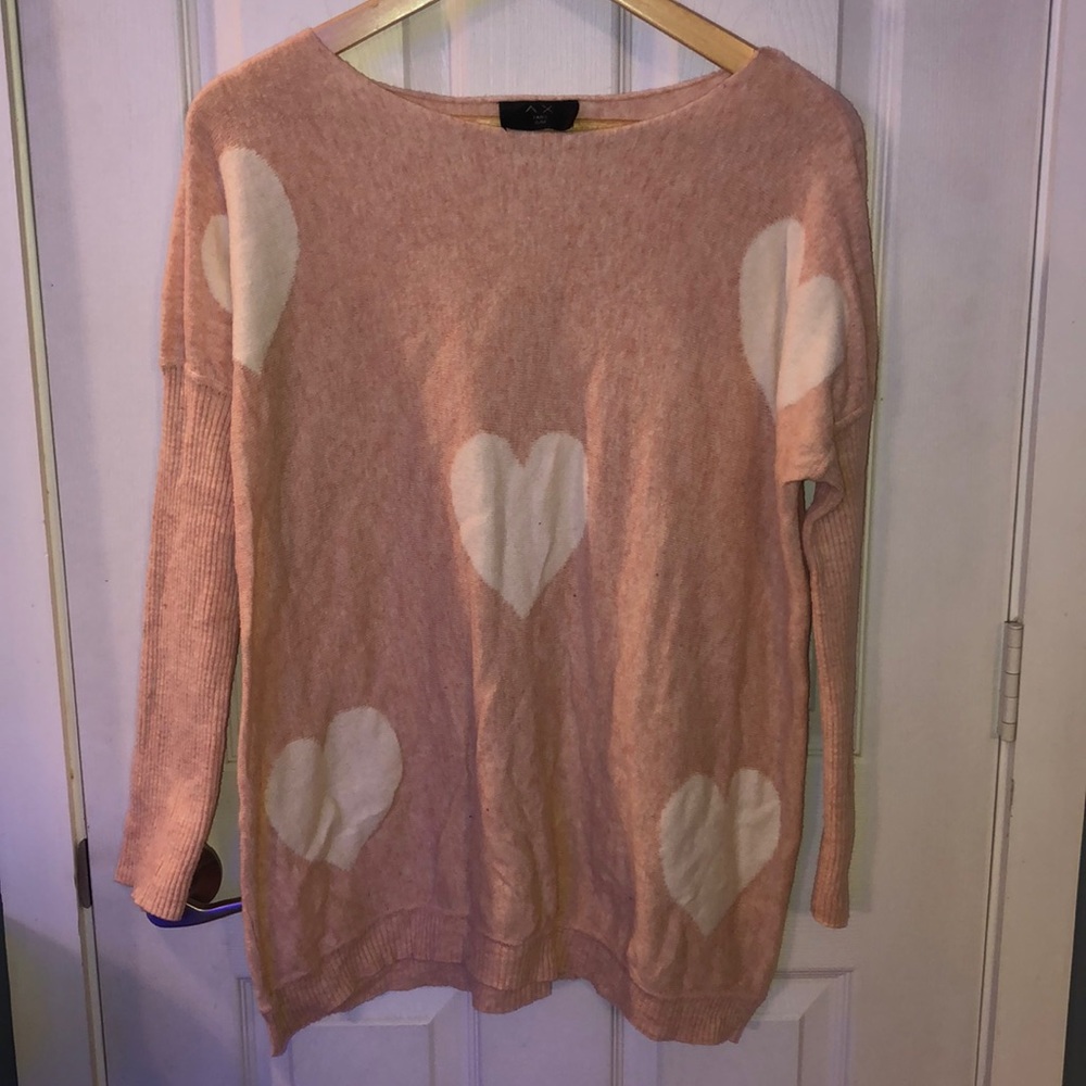 Light pink heart sweater